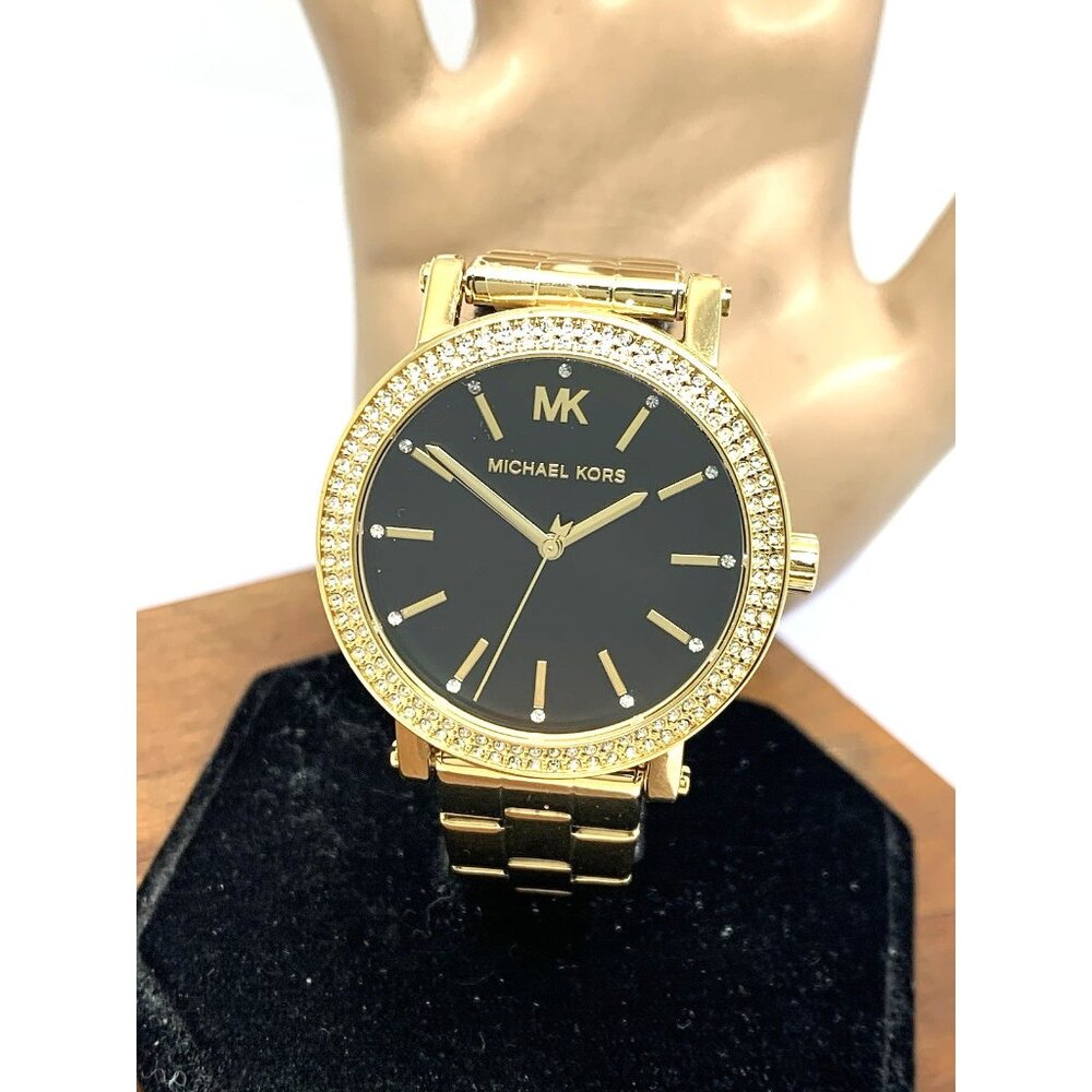 Michael Kors Women's Watch MK7345 Corey Quartz Gemmed Gold Stainless Steel 38mm